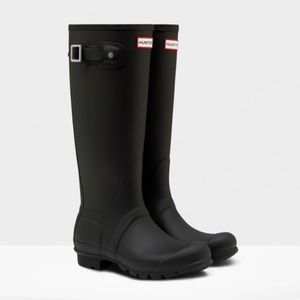 Black Matte Tall Hunter Boots